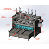 Case body air sealing test fixture